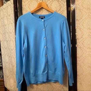 Land’s End Blue Cardigan NWOT